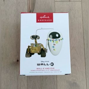 2023 Wall-E and Eve Hallmark Ornament, 15th Anniversary *BRAND NEW*